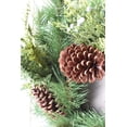 thumbnail image 2 of 24" Faux Mixed PIne, Cedar, Juniper, Cypress and Pinecone Wreath - Christmas Holiday Winter Front Door Hanger, 2 of 6