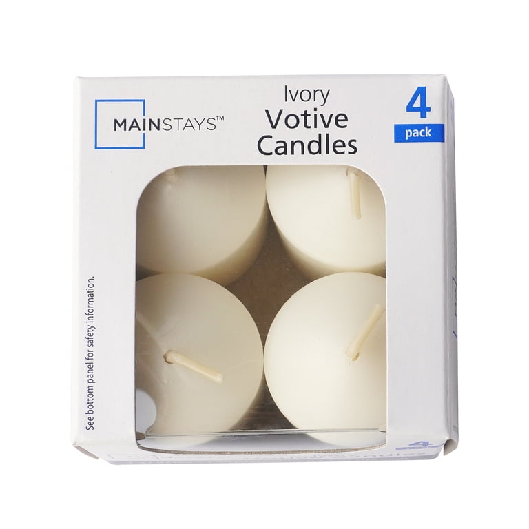 Mainstays Ivory Votive Candles, Unscented, 4 Pack photo 8