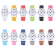 thumbnail image 2 of Montre Bracelet Femme Fille Cadran Numérique Mode Quartz Rond Décontracté Cuir PU Montres-Bracelets, 2 of 9
