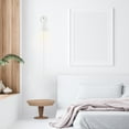 thumbnail image 4 of 1-Light Matte White and Brass Dimmable Plug-In or Hardwire Wall Sconce with Stepless Dimming Rotary Switch, 4 of 13