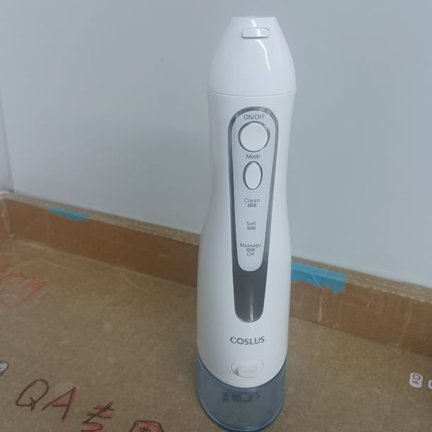 BRIGHTFUFU Irrigador bucal eléctrico COSLUS, irrigador bucal portátil, hilo dental recargable, irrigador bucal para adultos.