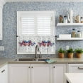 thumbnail image 6 of 3-Piece Kitchen Curtains and Valances Set Patriotic 4th of July Rod Pocket Soft Kitchen Curtain Set Washable Kitchen Window Curtains Set Butterfly Star American USA Flag, 6 of 6