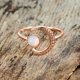 thumbnail image 2 of Qarigey Aberturas Anillo Zircon Luna En forma de joyería Hombre Color Compromiso Encanto Romántico Dedo Estrella Apertura Metal Regalo de lujo Ropa, zapatos y accesorios Miscelánea Trigo Oro Qarigey AP015202-03, 2 of 6