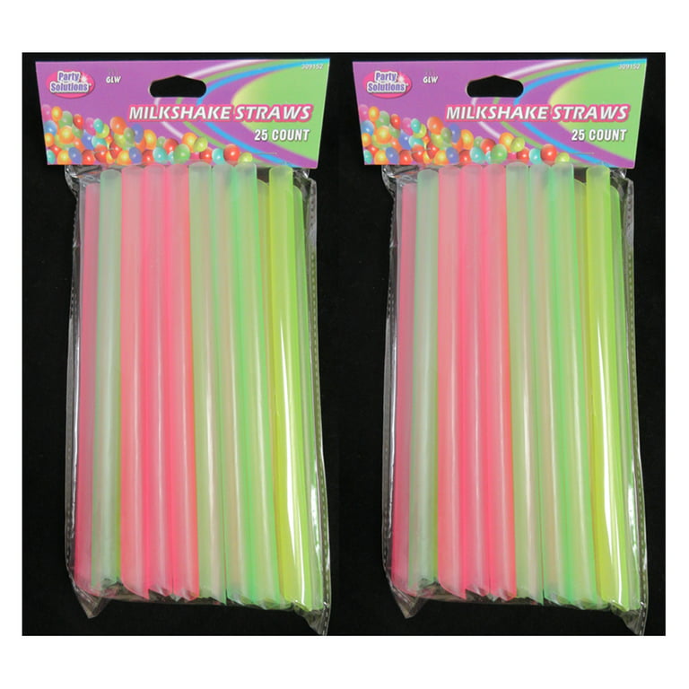 60 Jumbo Drinking Straws Wide Neon Milkshake Smoothie Plastic Bar BPA Free  Large, 1 - Kroger