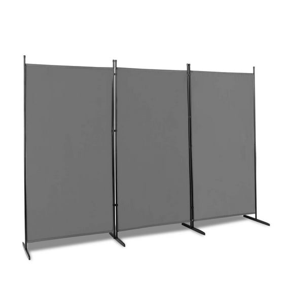 Wqmh Indoor Room Divider, Portable Office Divider, Room Divider Wall Screen 3 Panel, Folding Partition Privacy Screen Walls Dividers for Room Separator , Gray