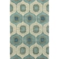 thumbnail image 1 of Chelsea Collection Geometric Contemporary 100 Percent Wool Hand Tufted Area Rug, Aqua - 3 ft. 6 in. x 5 ft. 6 in., 1 of 1