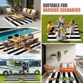 thumbnail image 4 of Summer Lemon Outdoor Rug for Patio/Deck/Porch, Non-Slip Large Area Rug 5 x 8 Ft, Black White Striped Potted Plant Indoor Outdoor Rugs Washable Area Rugs, Reversible Camping Rug Carpet Runner, 4 of 8