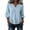 A284 Blue, variant on Womens Linen Embroidered Blouse 3/4 Sleeve Tops V Neck T Shirt Intricate Floral Pattern Peasant Style Relaxed Fit Casual Elegant Boho Summer Shirts Tops