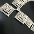 thumbnail image 3 of Boda Rhinestone Nupcial Conjunto Joyas De Cristal Colr De Pendiente Hugo Prom de la joyería, 3 of 4