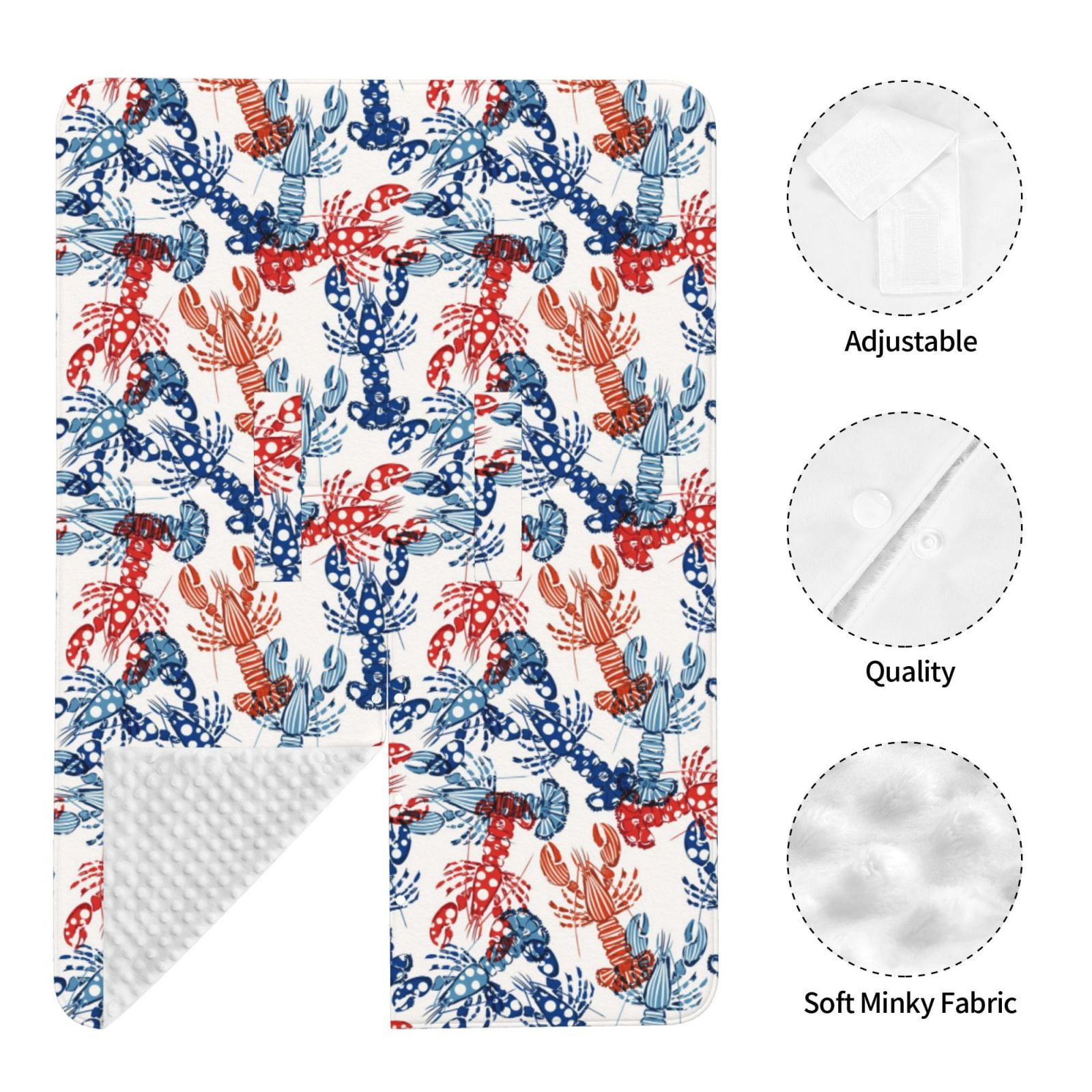 Naloa Red Lobster Baby Car Seat Cover, Breathable Baby Carrier Cover, Multiuse Baby Carrier Cover & Nursing Breastfeeding Cover