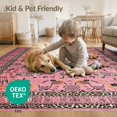 thumbnail image 4 of ODIKA Pink Print Leopard Boho Cheetah Spotted Flannel Motif Abstract for Dining Room, Under Table, Office, Non-Slip Chair-Friendly Floor, 4 of 7