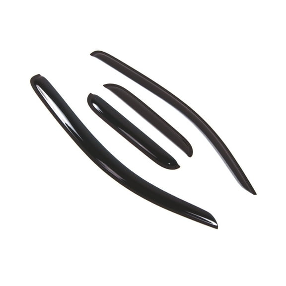 TuningPros Outside Mount Window Visor Deflector Smoke Tinted 4 Pcs Set For 2005-2015 Toyota Tacoma Extended