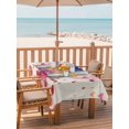 thumbnail image 2 of Outdoor Tablecloth with Umbrella Hole for Patio/Picnic/Party/Camping, Mother's Day Waterproof Table Cloth Rectangle Table Cover Washable, Mother and Daughter Carnations Flowers Beige (54"x 80"), 2 of 9
