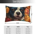 thumbnail image 2 of Kdxio Cotton Pillow Cases 20"x30" Pillowcases,Soft and Breathable Bedroom Pillow Cases-Cute Colorful Flower French Bulldog-No Pillow Core, 2 of 5