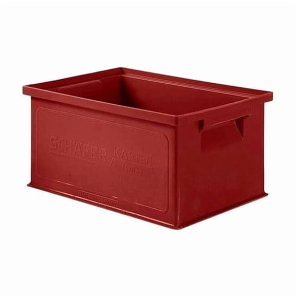 Ssi Schaefer Straight Wall Container,Red,Solid,HDPE 1463.130906RD1