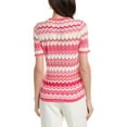 thumbnail image 2 of Anne Klein womens  Chevron Cap Sleeve Sweater, S, Pink, 2 of 3