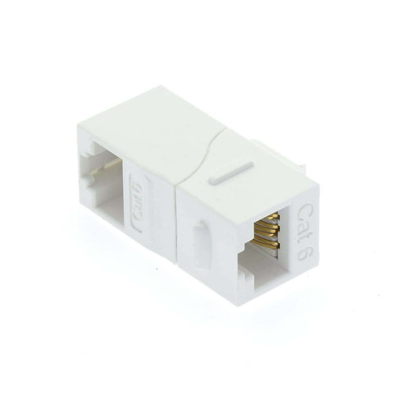 ACCL Cat.6 Right Angle Keystone Coupler White, 1 Pack