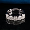 thumbnail image 2 of Blue Jewel 14K White Gold Plated - 1.9 Ct VVS1/D Asscher Cut Lab Created Simulated Diamond Ring - Eternity Diamond Ring for Women's - Classic Engagement Wedding Rings for Women's, 2 of 9