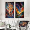 thumbnail image 1 of Designart "Paysages Mystères Arc-en-Ciel Visionnaires" Paysage Abstrait Ensemble d'Art Mural Encadré de 2 - Ensemble d'Art Mural Encadré Multicolore Moderne de 2, 1 of 6
