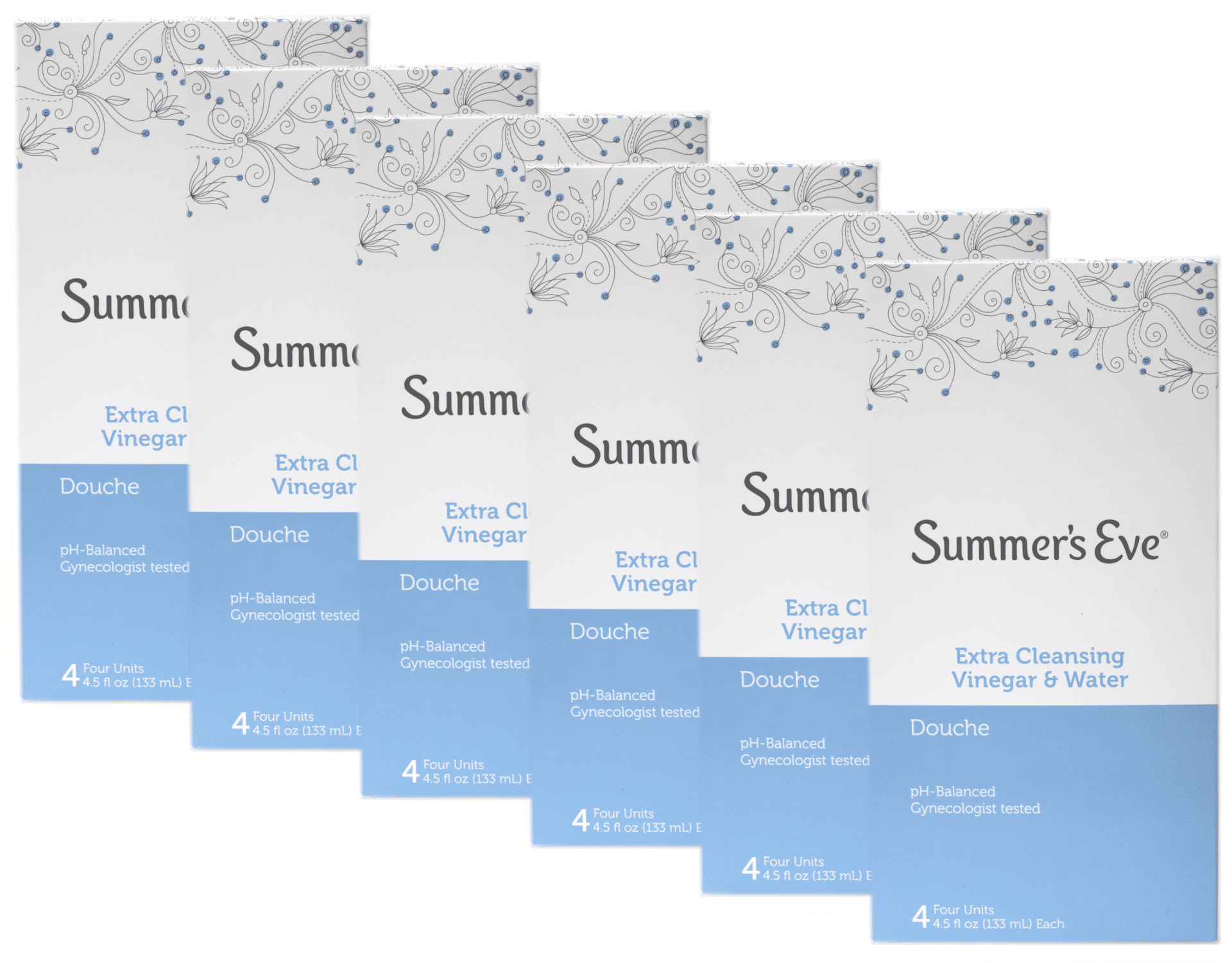 Summer's Eve Douches Extra Cleansing Vinegar and Water 4 ea (Pack of 6