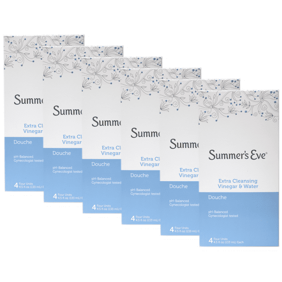 Summer's Eve Douches Extra Cleansing Vinegar and Water 4 ea (Pack of 6)