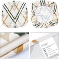 thumbnail image 4 of Stretch Chair Seat Covers Set of 4, Removable Washable Dining Chair Covers Anti-Dust Dining Room Chair Protector Cover Seat Cushion Slipcovers (4, Green Stripes), 4 of 6