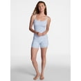 thumbnail image 2 of No Boundaries Fit Stretch Lace Trim Scoop Neck Romper, Women's XS-XXXL, 2 of 5