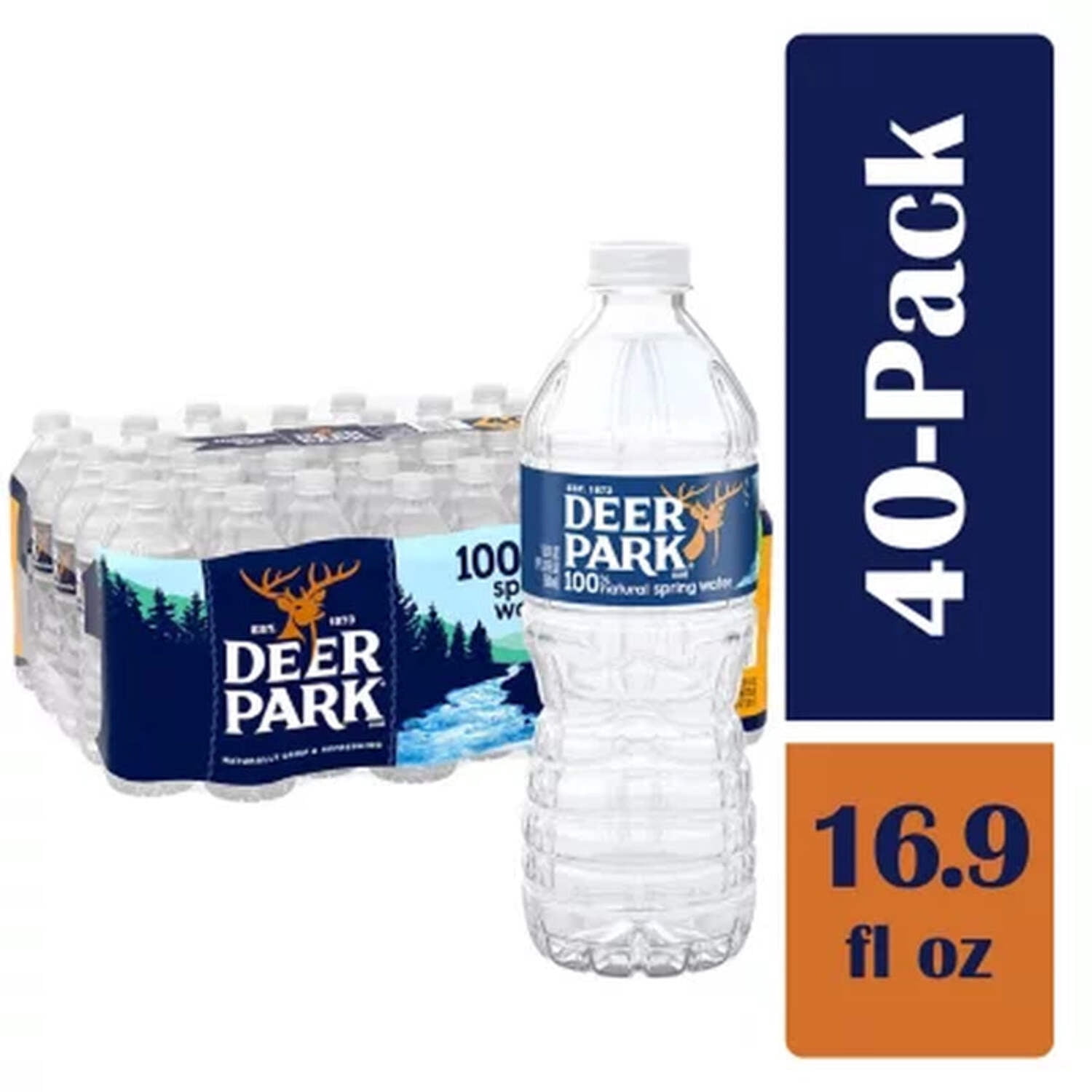 New Pack Deer Park 100% Natural Spring Water 16.9oz (40pk)