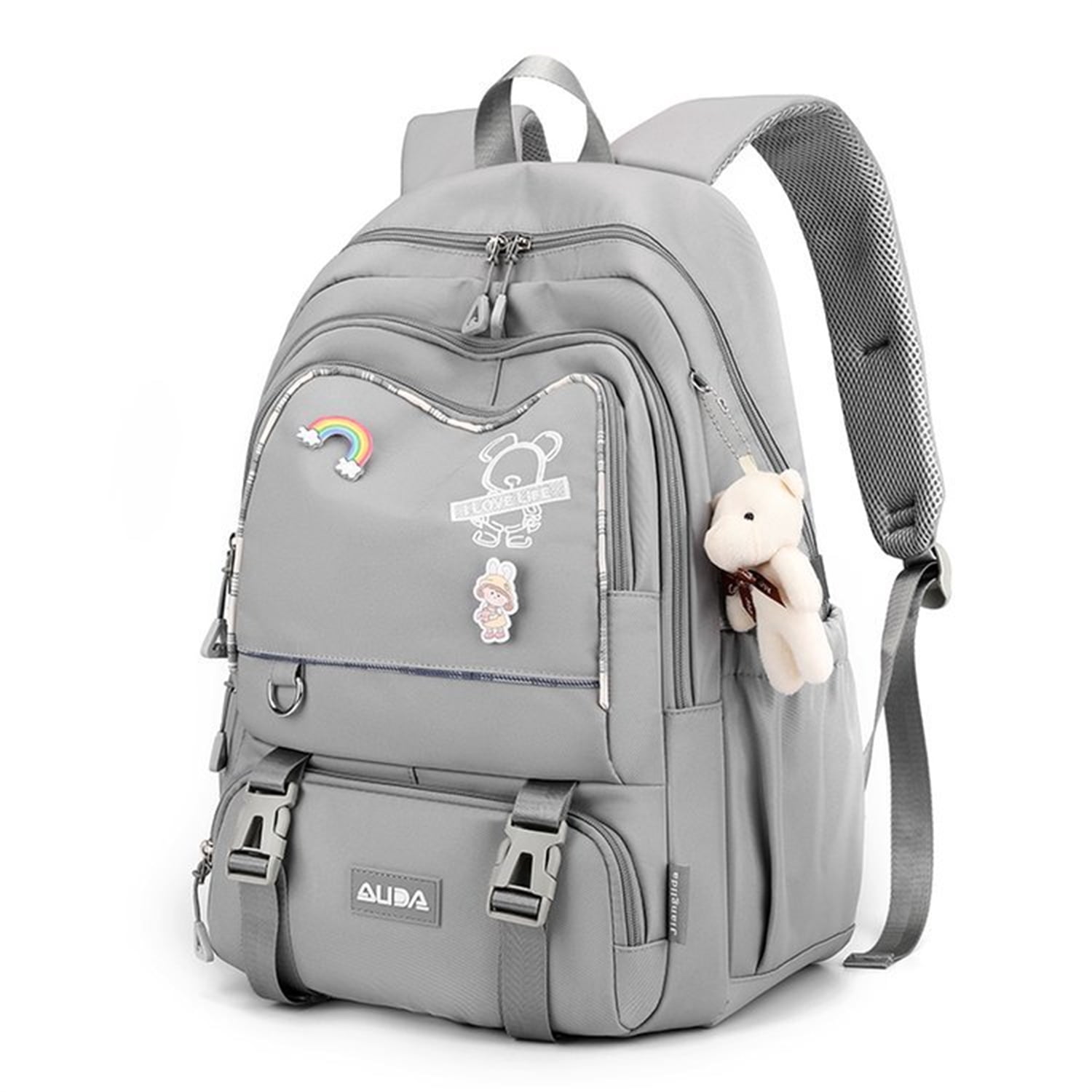 Waterproof Multipocket Women School Bag High School Student School Bag