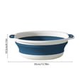 thumbnail image 3 of Portable Foldable Washbasin Large - Compressible Travel Basin for Home Bathroom Kitchen, Plastic, Collapsible Sink Tub, 13.78x4.13in, 3 of 7