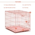 thumbnail image 2 of Folding Metal Dog Crate with Leak-Proof Pan & Divider Panel for Small Dogs, 2 of 5