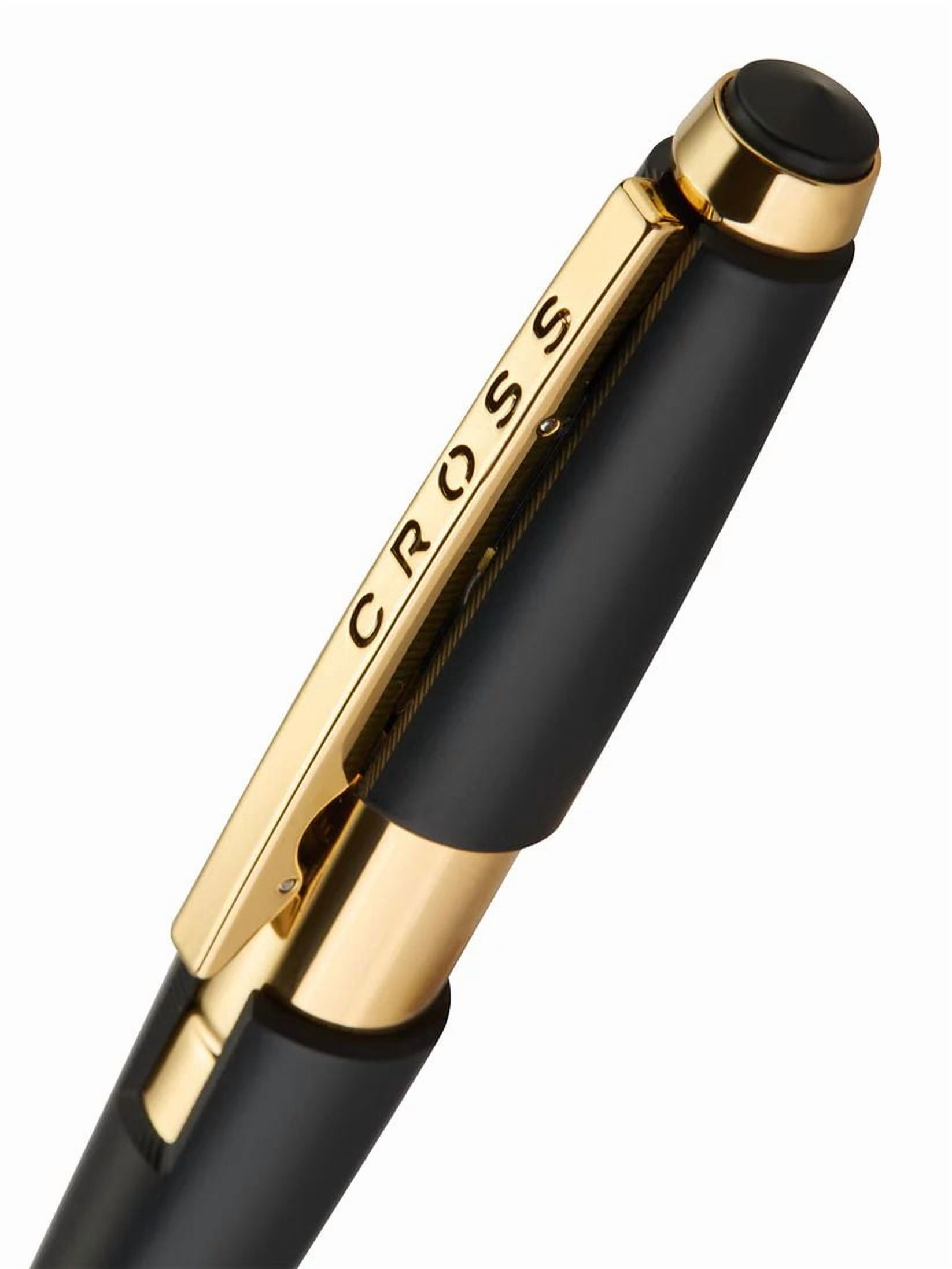 Cross Edge™ Matte Black Lacquer with Gold PVD Appointments Rollerball Pen