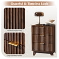 thumbnail image 5 of Ktaxon Fluted Nightstand with Charging Station, End Table Wooden Bedside Table Large Capacity Easy to Assemble, 5 of 8