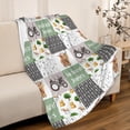 thumbnail image 5 of Custom Name Farm Cow Blanket Personalized Gifts Super Soft Lightweight Flannel Blankets Throw for Kids, Adult, Suitable for Couch, Sofa, Bed, Camping, Travel All Seasons 40"x50" for Kid, 5 of 6