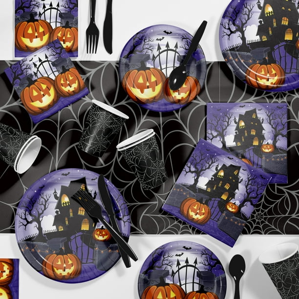 Haunted House Halloween Party Supplies Kit (81pc Serves 8 Guests
