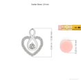thumbnail image 3 of Angara Natural Diamond Necklace - Diamond Heart Pendant with Infinity Loop in Platinum for Women, 3 of 8