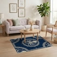 thumbnail image 3 of ODIKA Tentacle Nautical Knot Border Compass Motif Frame Vintage Octopus Refined for Home Office, Gaming Room, Under Desk, Non-Slip Chair-Friendly, 3 of 7