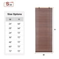 thumbnail image 3 of Bamboo Roll-Up Roman Shades Light Filtering Window Treatment Natural Indoor/Outdoor Bamboo Blinds for Windows 60 x 72ft, 3 of 9