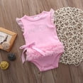 thumbnail image 3 of Kiapeise Baby Girls Ruffle Bowknot Romper, Sleeveless Letter Jumpsuit, One-piece Clothes, 3 of 8