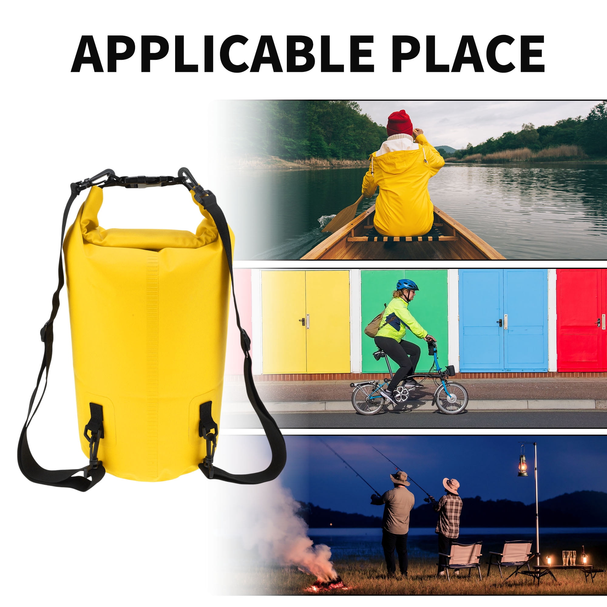 Unique Bargains Durable Waterproof Dry Bag Yellow