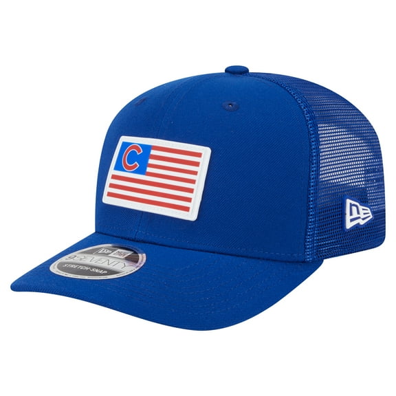 Men's New Era Royal Chicago Cubs Flag 9SEVENTY Stretch-Snap Hat