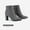 LIGHT/GREY, variant on Women's Fashion Chunky High Heel Ankle Booties Party Dress Shoes SIANNA-1 BLACK/PU Size 7.5