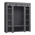 thumbnail image 2 of SONGMICS Closet Wardrobe, Portable Closet, Clothes Rail, Clothes Storage Organizer, Gray, 2 of 5