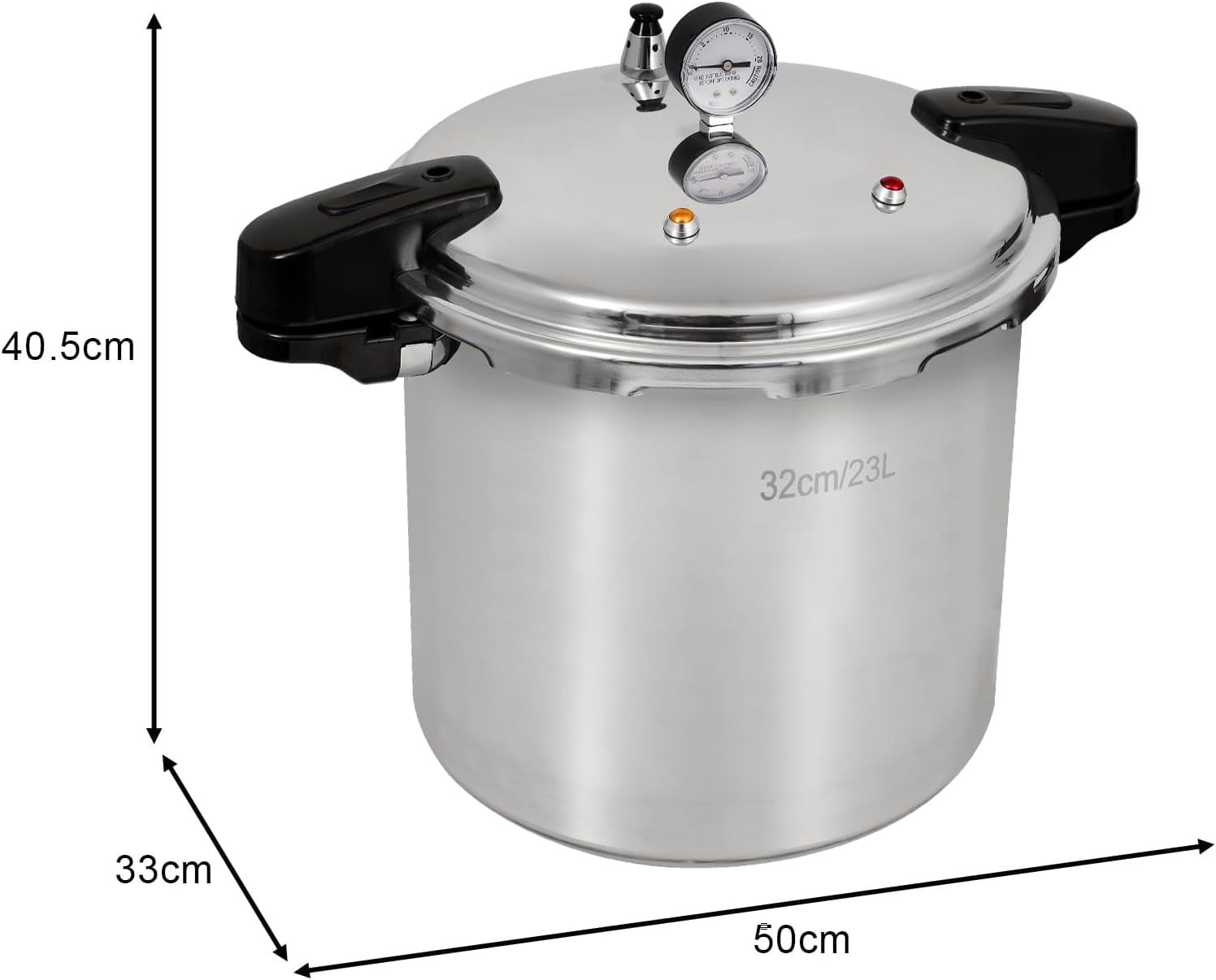 UNIFULL 24 Quart/23 Liter Pressure Cooker,Pressure Canner with Pressure Gauge,Pressure Relief Valve - 14 PSI,and Sealing Ring