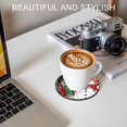 thumbnail image 6 of Black Snowman Christmas Coasters Set of 6, Absorbent Coasters for Drinks, Snowflake Xmas Tree Winter Elk Coaster for Desk Coffee Table Protection, Home Decor House Warming Gifts 4", 6 of 8