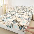 thumbnail image 3 of Castle Fairy Flying Butterflies 4-Piece Full Size Sheets for Children Women Girls,Vintage Flower Bed Sheets,Watercolor Gradient Lightweight Sheet Sets,Super Cozy Room Decor, 3 of 7