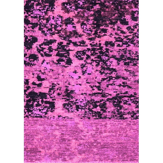 Ahgly Company Indoor Rectangle Abstract Pink Modern Area Rugs, 2' x 3'