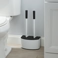 thumbnail image 3 of Bath Bliss 2-in-1 Toilet Brush and Plunger Set with Holder in White, 3 of 7