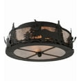 thumbnail image 6 of Meyda Tiffany 136320 Moose At Dusk 2 Light 17" Wide Semi-Flush Drum Ceiling Fixture -, 6 of 7