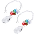 thumbnail image 2 of 2 uds. De prismas de bolas de cristal de 50mm, adorno colgante, colgantes de cristal para decoración de coche, hogar, oficina, jardín, cuentas octogonales coloridas, 2 of 14